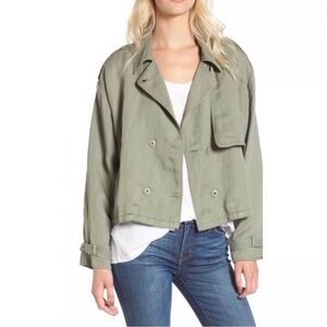 RAILS Barclay Utility Jacket
Cropped Military Pea Coat Sage Green Sz XS